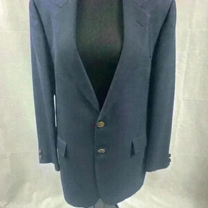 HART SCHAFFNER & MARX RACQUET CLUB BASKIN SPORT COAT BLAZER SUIT JACKET Blue
